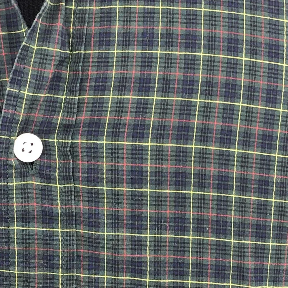 J Crew Mens 120s Two Ply Ludlow Plaid Green Blue Yellow Red Medium UU10